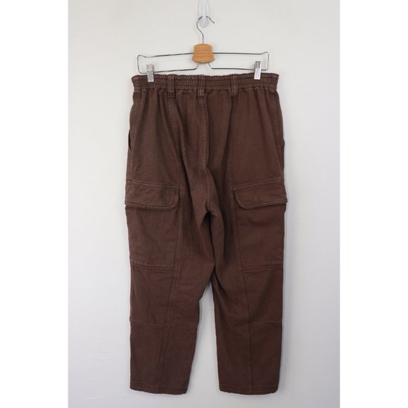 Pacsun Brownie Utility Cargo Pants High Rise Straight Leg Rigid Denim Brown L - Picture 7 of 8